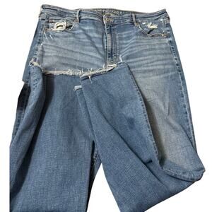American Eagle Distressed Jeans, Ripped High Rise Stretch Denim, Plus Size 20